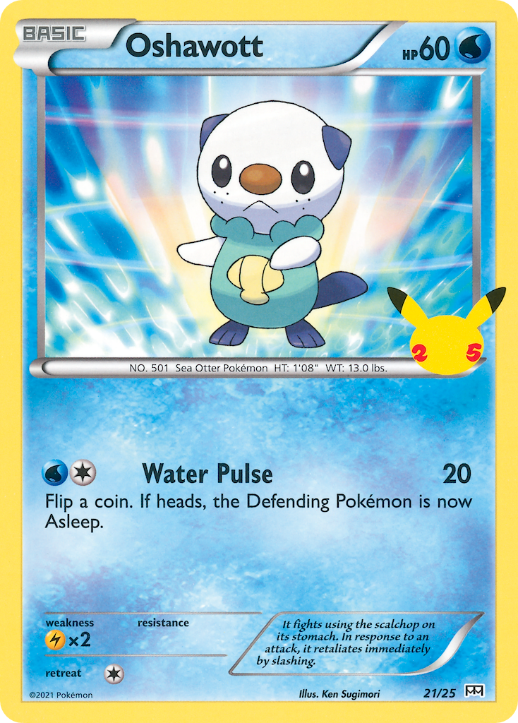McDonald’s 25th Anniversary Non-Holo Oshawott #21